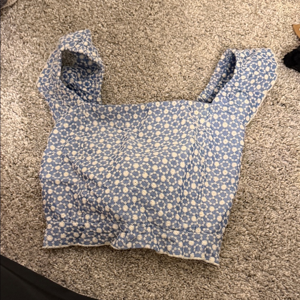 Floral Blue Women's Top